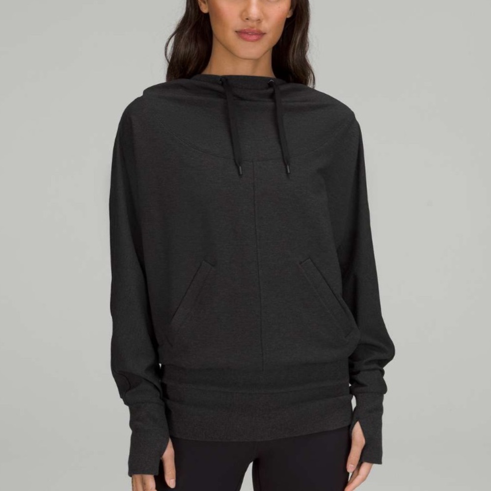 Lululemon Throwback Flashback Pullover Grey 4 Black